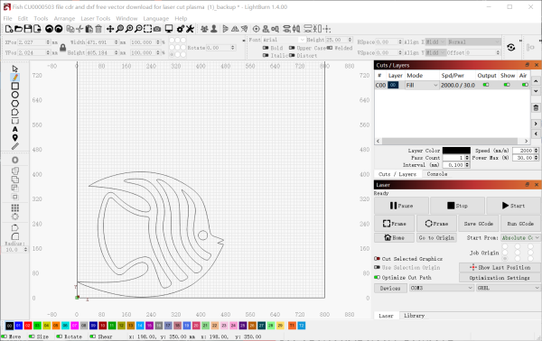 Laser cutting software teaching–LightBurn