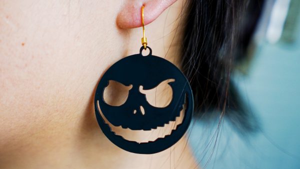Halloween themed acrylic earrings by Spider X1