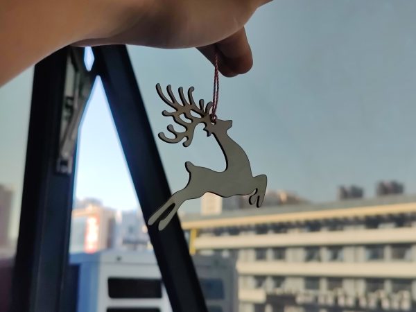 Festive Delights: The Spider X1 Laser-Engraved Christmas Wooden Reindeer Ornament