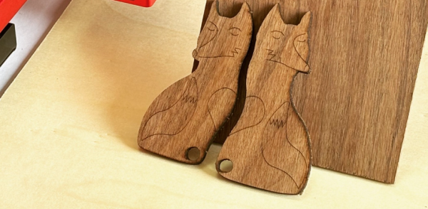 Exquisite Walnutwood Couple Keychains: A Laser Engraving Masterpiece by Spider A1