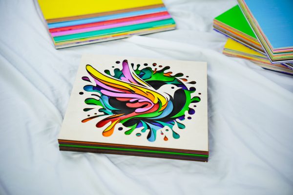 Unveiling the Artistic Elegance: Our Upcoming 1/8″ Multi-Colored Plywood Board Bring Birds to Life