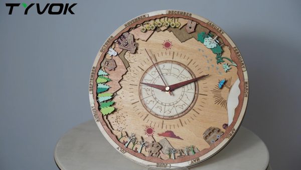 Crafted with Precision: Tyvok’s Stunning Wooden Clock